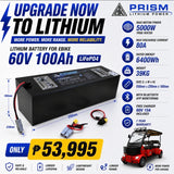 Lithium Battery w/ Charger - 60V100AH (12 months Warranty)